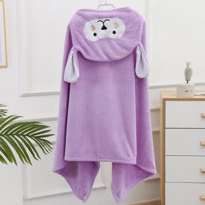 Factory Customized Coral Velvet Cartoon Pattern <strong>Children's</strong> Beach <strong>Towel</strong> Cute Hooded <strong>Towel</strong> <strong>Children's</strong> Cape Bath <strong>Towel</strong> - Product Image 1