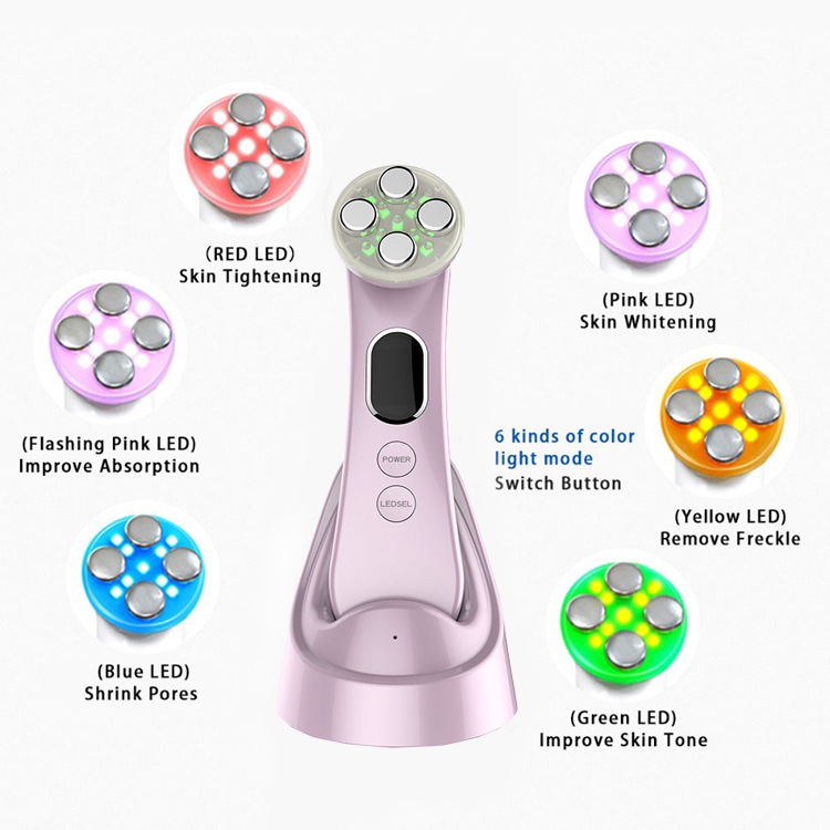 Микротоковое устройство EMS RF, косметический уход за кожей лица, портативный вибрирующий массаж Photon Pdt/светодиодная машина для омоложения кожи