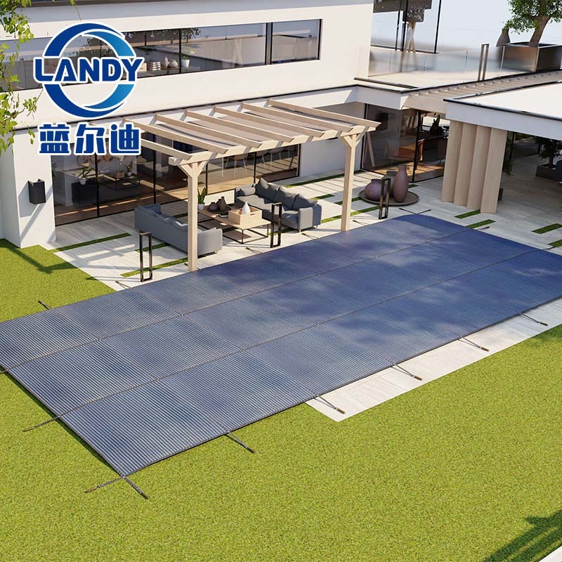 Blue safety pool cover