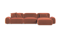 Canapé Modulable KSL Médiéval Combinable à Souhait, Polaire d'Agneau, Moderne Nordique, Crème, Rangée Droite, Populaire pour Auberges de Jeunesse et Zones de Détente