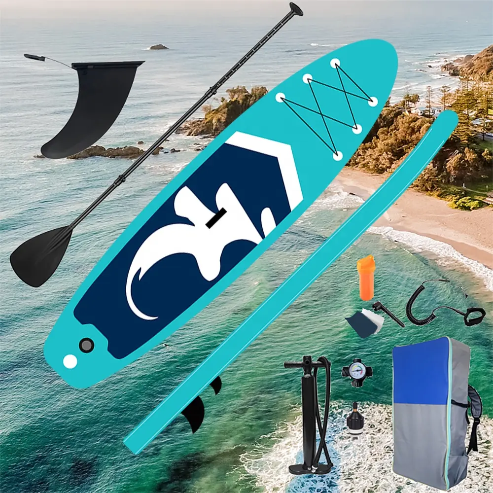 BSCI / EN all'ingrosso Stand up Surfing SUP Jet Electric Paddle Board Boat Central Fin Color personalizzato con pompa isup