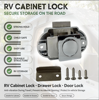 Verrou à bouton-poussoir ABS pour armoire de camping-car, trou rond de 26 mm, panneau de 15-18 mm, loquet sans clé pour caravane, camping-car, OEM