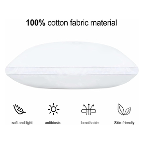 % 100% pamuklu kumaş yatak uyku yastığı 1 paket, lüks otel yumuşak kabarık koleksiyon yastık, 50x70cm - Product Image 4