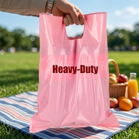 Sacs de courses réutilisables en plastique découpés sur mesure avec poignée, imprimés avec logo