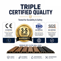 Panel de Pared Exterior Decorativo de WPC de 6 pies y 20 mm para Exteriores de Australia y Tablero de Cerca con Servicio de Modelado 3D para Decoración de Paredes