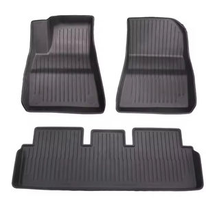 Tapis de voiture KADDEN toutes saisons de luxe en TPE, ensemble complet 3 pièces pour Tesla <span class=keywords><strong>Model</strong></span> <span class=keywords><strong>S</strong></span> <span class=keywords><strong>Plaid</strong></span> 2022, tapis de coffre - Product Image 2