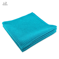 Chiffon de nettoyage en microfibre sans peluches 400 g/m² pour le detailing automobile, sans traces, très absorbant, serviette gaufrée pour séchage des vitres de voiture