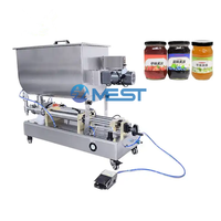 Machine de remplissage semi-automatique en acier inoxydable à tête simple ou double pour piments, confitures, sauces, pâtes, crèmes et onguents