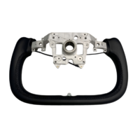 Volant sport à 3 branches personnalisé de luxe en cuir noir/blanc pour Tesla Model 3/Highland/Model Y Juniper Plug