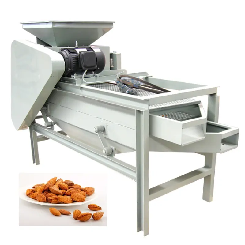 Automatic High Efficiency Hazelnut Sheller Cracker Almond Shell Removing Peeling Machine For Sale