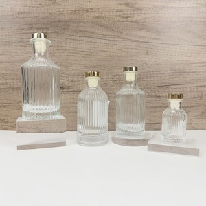 Wholesale Luxury <b>Diffuser</b> Glass Bottle Home Fragrance Reed <b>Diffuser</b> Empty Transparent Glass Bottle Square <b>Aroma</b> Bottles With Cap - Product Image 2