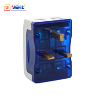 Adaptor perjalanan 13A Multi Plug ABS Universal Inggris internasional paten baru