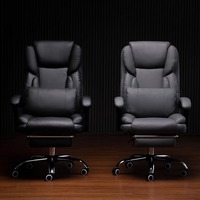 Fauteuil inclinable Chesterfield ergonomique extensible à dossier haut, marron, moderne, luxueux, pivotant, une place