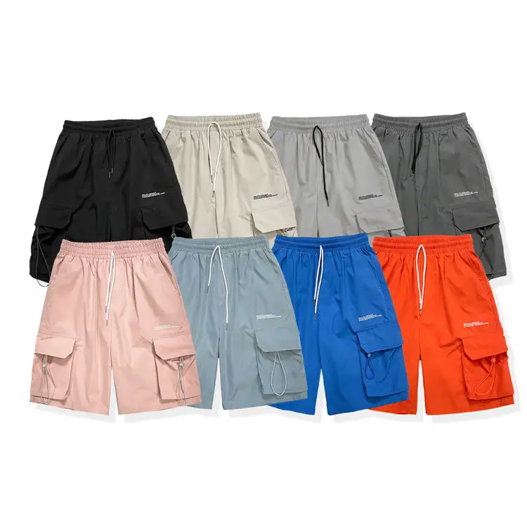 Streetwear Supplier Custom Casual Men's Shorts Big Pocket Simple Unisex Work Cargo Shorts Pants