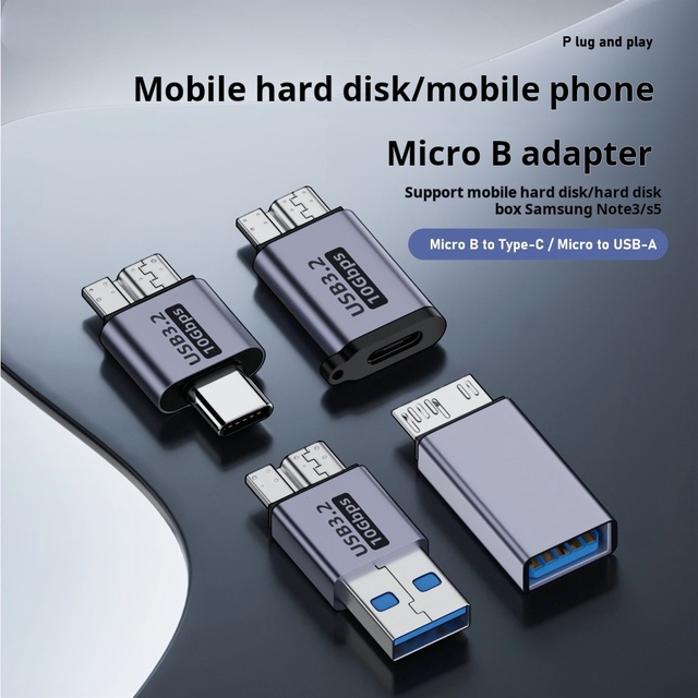 USB AM to Micro-B Adapter Mobile Hard Disk USB Cable Adapter Extension USB3.1 to Hard Disk Cable