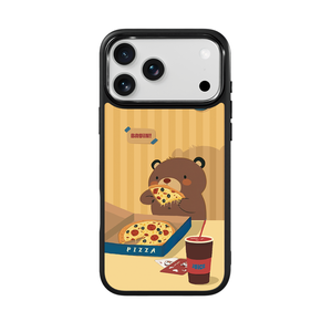 Funda para Teléfono AG Feeling Black Edge con Diseño de Oso Pizza Dorado para iPhone 17, 17 Pro Max, 16 Pro, 15, 15 Pro Max, 15 Pro, 14 Pro Max, Carcasa Magnética - Product Image 4