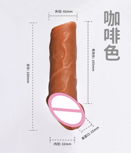 Tpe नरम यथार्थवादी क्रिस्टल कंडोम आस्तीन पुरुषों के लिए एक्सटेंडर शेथ एक्सटेंडर शेथ - Product Image 6