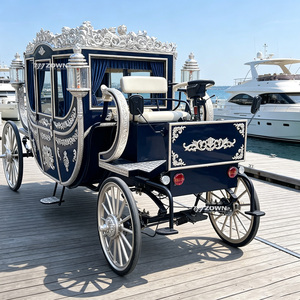 Chariot royal de luxe à chevaux, équipement paysager haut de gamme pour la réception VIP des centres commerciaux haut de gamme - Product Image 1