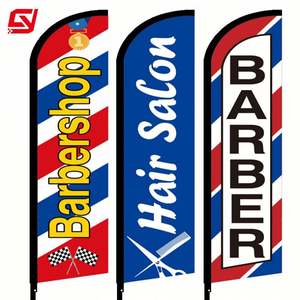 Usine En Gros Impression Numérique 100% Polyester Drapeaux Personnalisés Bannières Flying Burgers Plume Drapeaux - Product Image 2