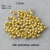 Perles en or 18 carats Au750 en gros pour la fabrication de bijoux