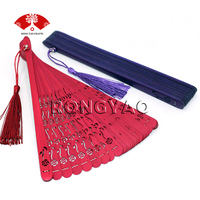 Éventails pliants en bambou noir technique sculptée personnalisée chinoise