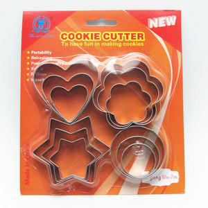 12 unids/set de acero inoxidable galleta Cookie bricolaje molde corazón estrella flor redonda forma cortador molde de hornear herramientas <span class=keywords><strong>GYH</strong></span> - Product Image 3