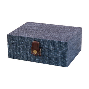 Solid Color Linen Texture Jewelry <b>Box</b> Flip Lid Desktop Storage Organizer <b>Gift</b> Packaging <b>Box</b> - Product Image 5