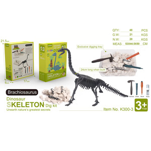 Kit de excavación de esqueleto de dinosaurio de 20 cm, juguete de excavación arqueológica DIY para niños, actividad educativa de ciencia. - Product Image 3