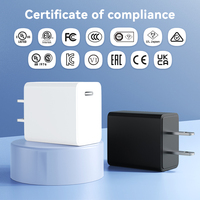 Chargeur mural Merryking certifié UL FCC 18W Fasy Chargeur Type C 5V 3A Type c pour téléphone portable LED