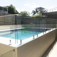 Balustrade en verre sans cadre avec tige en acier inoxydable moderne de haute qualité, directement de l'usine, pour clôture de piscine et hôtel