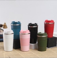 Mug de voyage isotherme en acier inoxydable à double paroi, écologique, élégant, personnalisable avec gravure, cadeau d'affaires