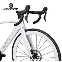 GITO Carbon-Rennrad 24-Gang Shimano R7120 Variabler Geschwindigkeitsregler Windbrecher-Laufräder Öl-Scheibenbremse 700x28C