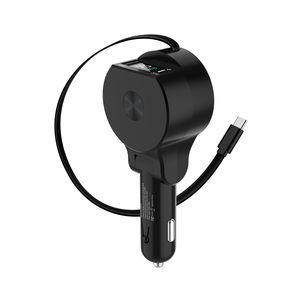 Cargador de Coche 3 en 1 de 68W con Cable Retráctil USB Tipo C PD 30W 20W Carga Rápida para <span class=keywords><strong>iPhone</strong></span> Samsung Teléfono Móvil - Product Image 1