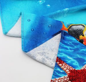 100% 棉奢华75x150CM厘米沙滩巾高品质夏季奢华沙滩巾定制活性印花标志动物包 - Product Image 5