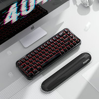 Modo de conexión BT 86 teclas 2,4G Teclado inalámbrico con cable de tres modos Teclado portátil de membrana de oficina Teclado recargable