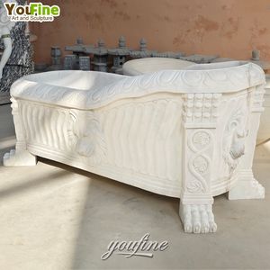 Neues Design Handgeschnitzte Wunderschöne Muschelförmige Badewanne aus Massivem Marmor für das Badezimmer - Product Image 4