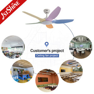 1stshine Ventilateur de plafond LED silencieux à faible bruit 5 pales 48 pouces ventilateur de plafond coloré avec télécommande à 6 vitesses - Product Image 5