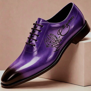 Men's Formal Shoes British Style <b>Top</b> Layer Cowhide Genuine Leather Low Heel Business Casual Oxfords Size 38 To 47 - Product Image 2