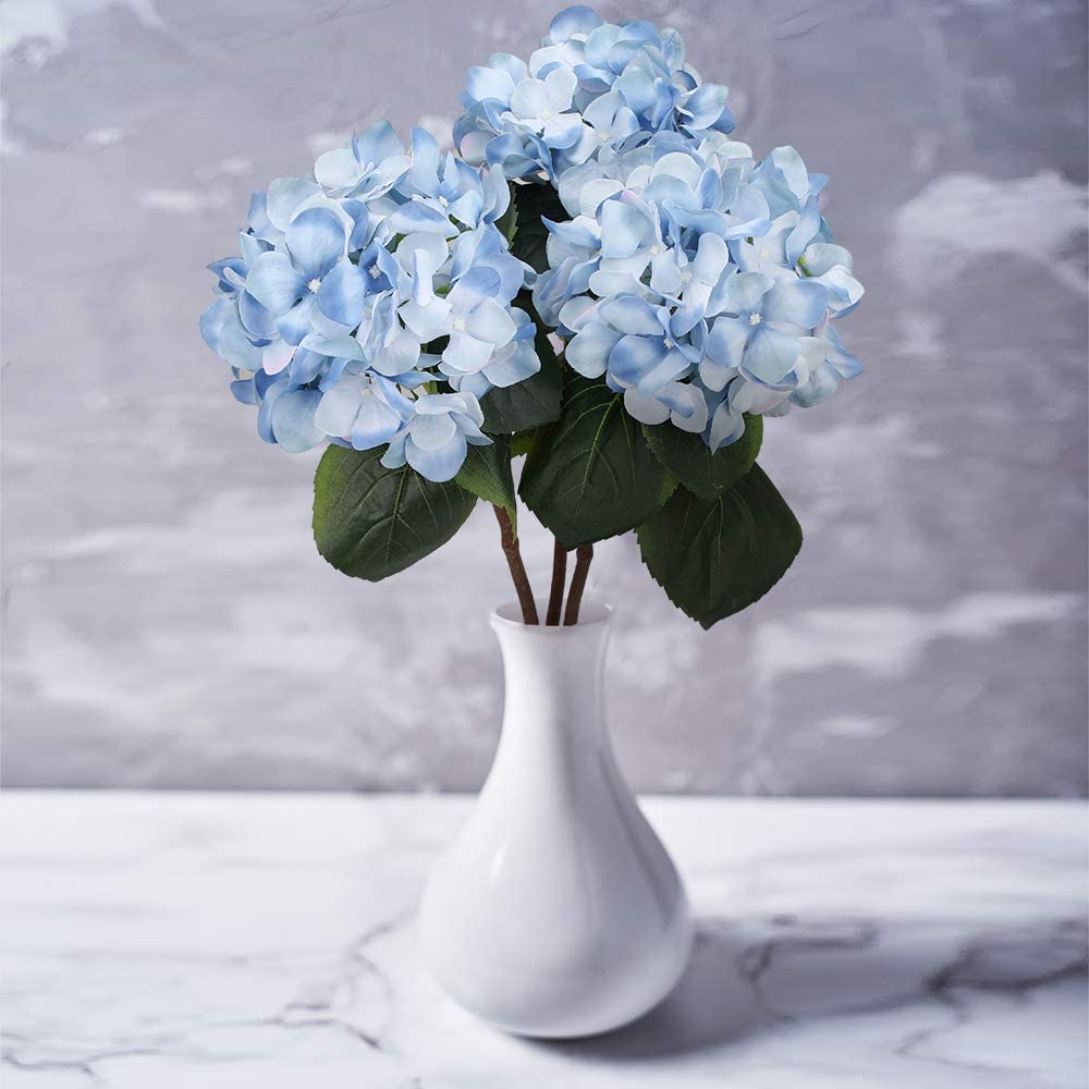 Fiori Artificiali Ortensia Blu Tinysiry - Gambo Lungo 97 Cm, In Seta, Per Decorazioni Casa, Matrimoni, Centrotavola - 5