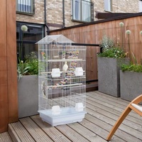 Vente directe d'usine en stock Cage à oiseaux canaris avec support Perchoir Mangeoire de reproduction Cage à oiseaux de compagnie perroquet