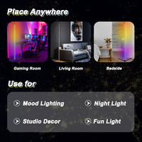 Lampadaire d'Angle Intelligent pour Décoration Intérieure, Lumière sur Pied Moderne LED RGB