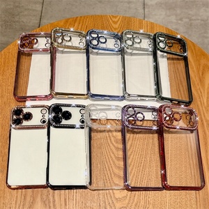 Funda para Teléfono Móvil con Diamantes y Electrochapado, Anti-Caídas, para iPhone 17 Pro Max, 16, 15, 14, 13, 12, 11, Color Morado - Product Image 2