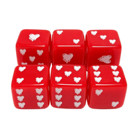 Dés à six faces personnalisés en résine acrylique, impression sérigraphique sur soie, OEM ODM, logo et texte personnalisés, jeu de table, dés éducatifs, dés de fête, dés originaux