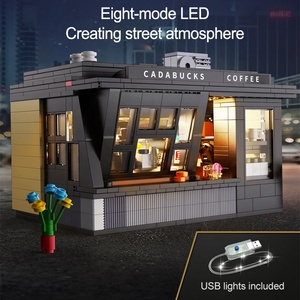 Cada C66005 Streetview LED Tienda <span class=keywords><strong>de</strong></span> Café <span class=keywords><strong>Arquitectura</strong></span> Ladrillos Casa Cafetería Tienda DIY Bloques <span class=keywords><strong>de</strong></span> Construcción Juguetes <span class=keywords><strong>de</strong></span> Construcción - Product Image 3