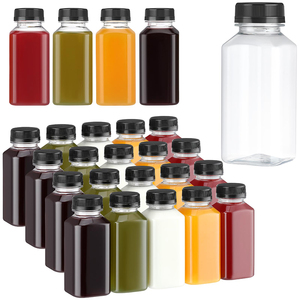 2oz 4oz 6oz 8oz 12oz 16oz chai nước ép nhựa với nắp. 60ml 120ml 250ml 350ml chai nước trái cây vuông với mũ hiển nhiên giả mạo - Product Image 3