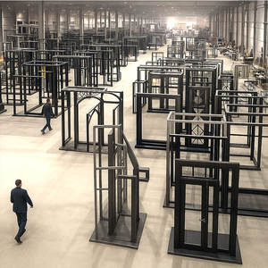 Porta d'<span class=keywords><strong>Ingresso</strong></span> in Metallo dal Design Americano Moderno, Prezzo Conveniente, Porta Esterna in Ferro Battuto con Vetro per Soggiorno, Camera da Letto, Hotel - Product Image 6