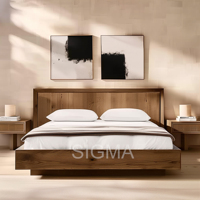Ensemble de meubles de salon d'hôtel à haute durabilité pour l'intérieur, ensemble complet de décoration en bois massif, lit, canapé, table, chaise