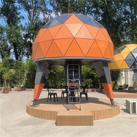 Tente de glamping de luxe modulaire Raxtent mobile, dôme à énergie solaire + maison sur pieds avec salle de bain