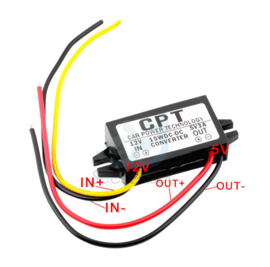 DC/DC 12V to 5V 3A 15W Car Power Buck Converter Regulator Step Down Voltage Power Supply Output Adapter Low Heat Auto Protection