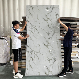 Paneles de Piedra Plástica Foju 2440*1220*3mm, Panel de Pared de PVC con Efecto Mármol, Resistente al Agua y a los Rayos UV, Lámina de PVC con Efecto Mármol para Decoración de Paredes - Product Image 1